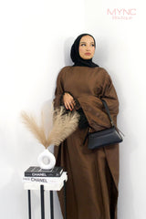 Aida Dress in Brown