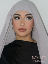 Instant Chiffon Hijab - Grey Light