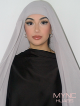 Instant Chiffon Hijab - Grey Light
