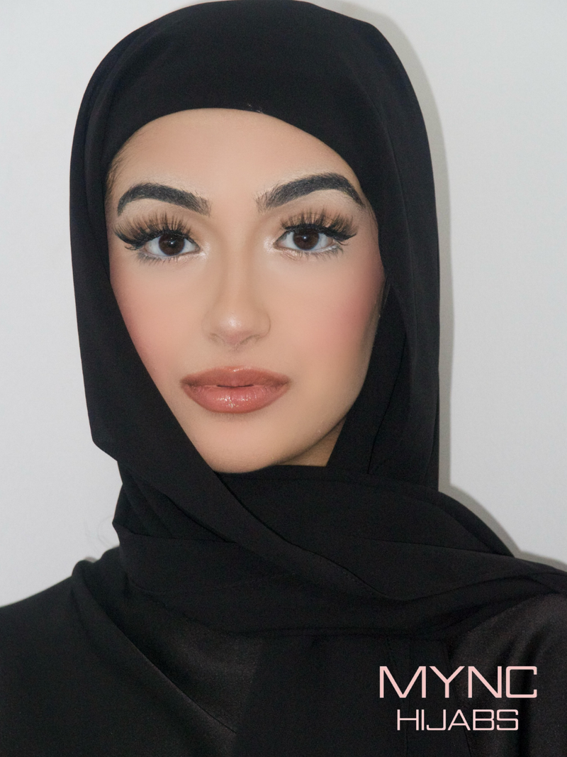 Instant Chiffon Hijab - Black Night