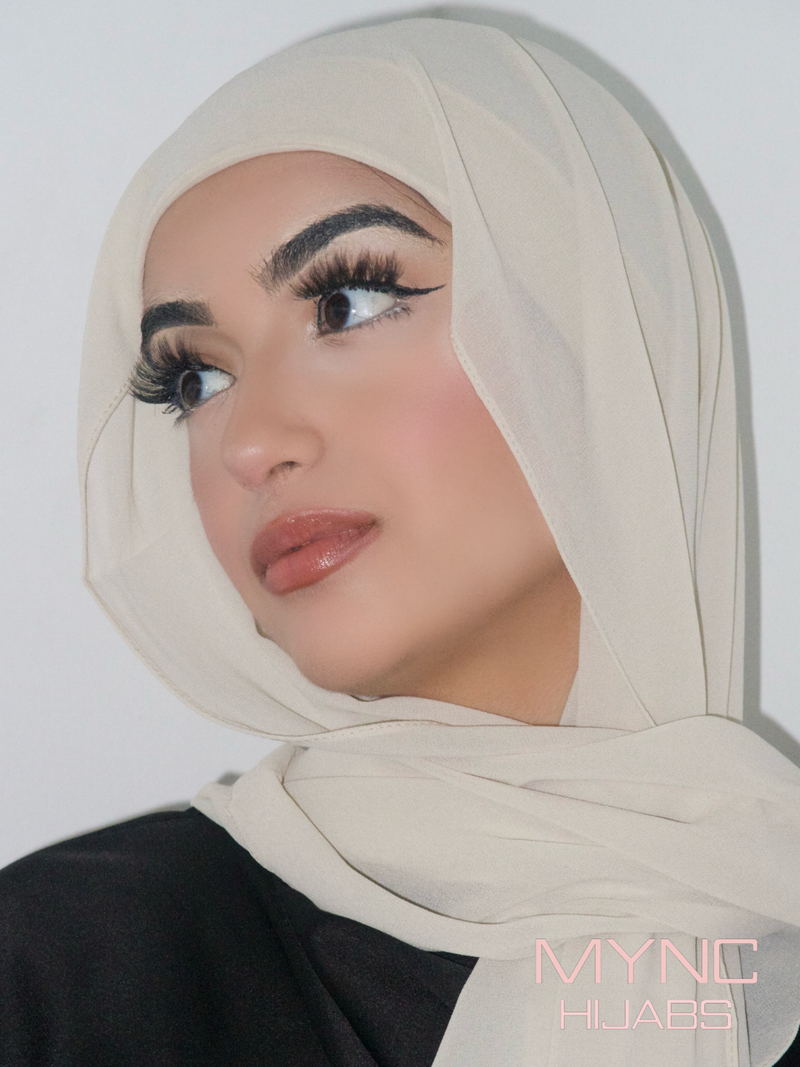 Instant Chiffon Hijab - Cream dream