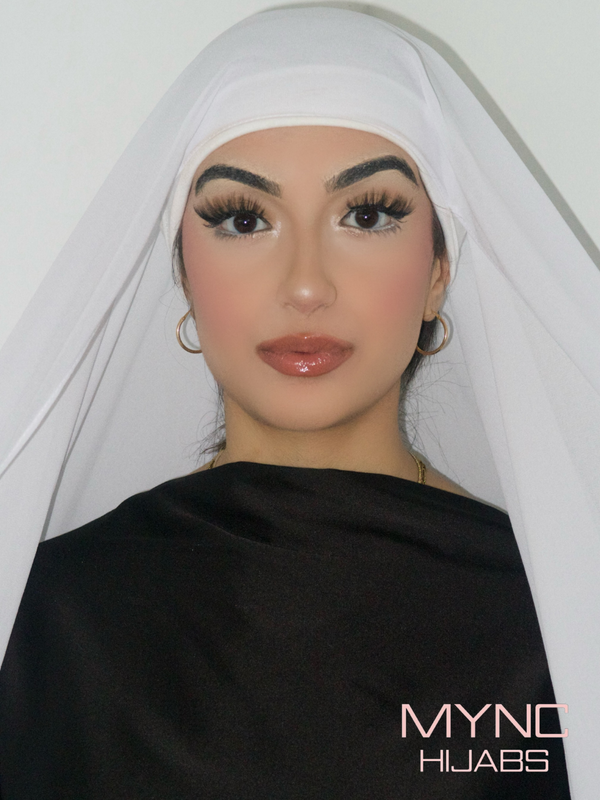 Instant Chiffon Hijab - White Peace