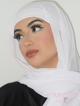 Instant Chiffon Hijab - White Peace