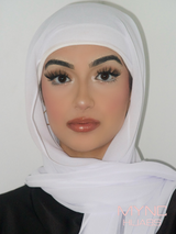 Instant Chiffon Hijab - White Peace