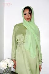 Enaya 4-Piece Abaya Set in Lime