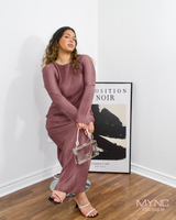 Aliya Maxi Dress In Rose Pink