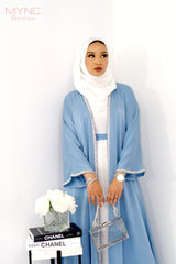 Rida Abaya Set in Baby Blue
