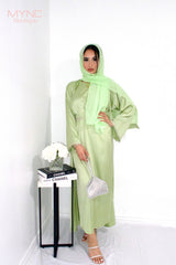 Enaya 4-Piece Abaya Set in Lime