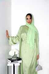Enaya 4-Piece Abaya Set in Lime