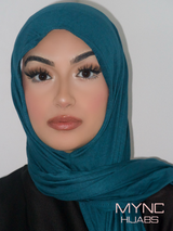 Instant Jersey Hijab - Teal Shot