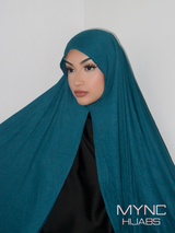 Instant Jersey Hijab - Teal Shot