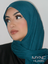 Instant Jersey Hijab - Teal Shot