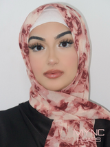 Printed Chiffon Hijab - Deep Floral