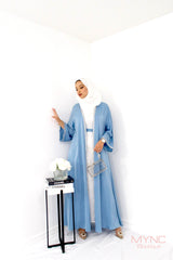 Rida Abaya Set in Baby Blue