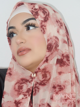 Printed Chiffon Hijab - Deep Floral