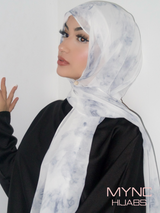 Printed Chiffon Hijab - Sea Waves