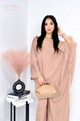 Nimra Co-ord Set in Nude