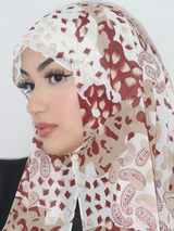 Printed Chiffon Hijab - Carvation