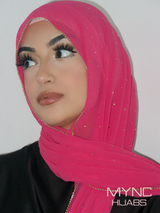 Chiffon Crystal Hijab - Munaza