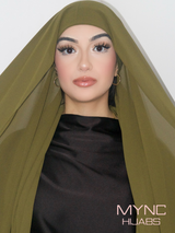 Instant Chiffon Hijab - Olive Glow