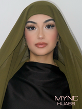 Instant Chiffon Hijab - Olive Glow