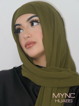 Instant Chiffon Hijab - Olive Glow