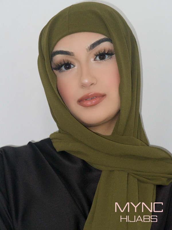 Instant Chiffon Hijab - Olive Glow