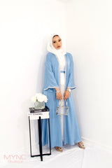 Rida Abaya Set in Baby Blue