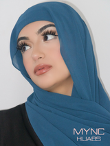 Instant Chiffon Hijab - Teal Tide