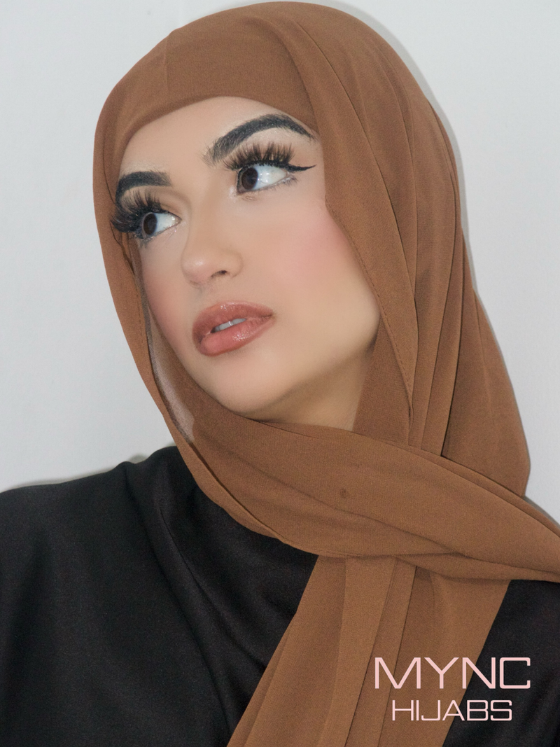 Instant Chiffon Hijab - Brown Earth