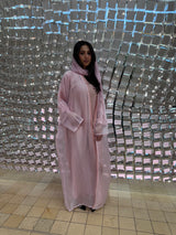 Bersha Abaya Set (Baby Pink)  - With Matching Hijab