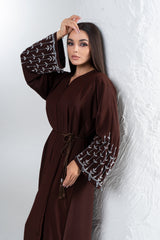 Layla Abaya Set (Brown) - With Matching Hijab