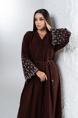 Layla Abaya Set (Brown) - With Matching Hijab