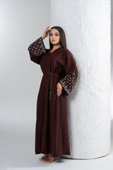 Layla Abaya Set (Brown) - With Matching Hijab