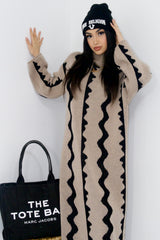 Rima Knit Dress In Mocha Brown