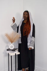 Keffiyeh Abaya in Black