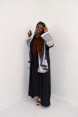Keffiyeh Abaya in Black
