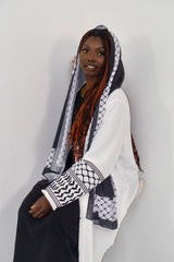 Keffiyeh Abaya in White
