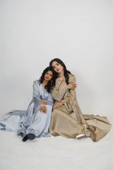 Rehana Crystal Abaya Set in Champagne