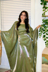 Saya Butterfly Abaya - Dark Sage