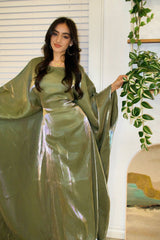 Saya Butterfly Abaya - Dark Sage