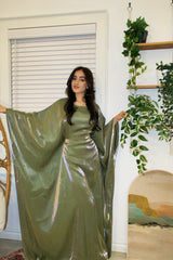 Saya Butterfly Abaya - Dark Sage