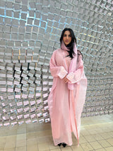Bersha Abaya Set (Baby Pink)  - With Matching Hijab