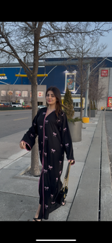 Haneen Bow Abaya Set - With Matching Hijab