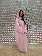 Bersha Abaya Set (Baby Pink)  - With Matching Hijab