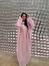 Bersha Abaya Set (Baby Pink)  - With Matching Hijab