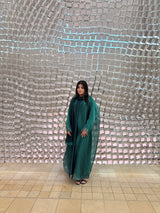 Bersha Abaya Set (Emerlald Green)  - With Matching Hijab