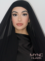 Instant Chiffon Hijab - Black Night