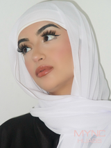 Instant Chiffon Hijab - White Peace