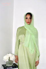 Enaya 4-Piece Abaya Set in Lime